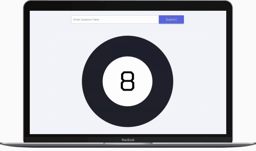 Eightball animation before displaying an answer